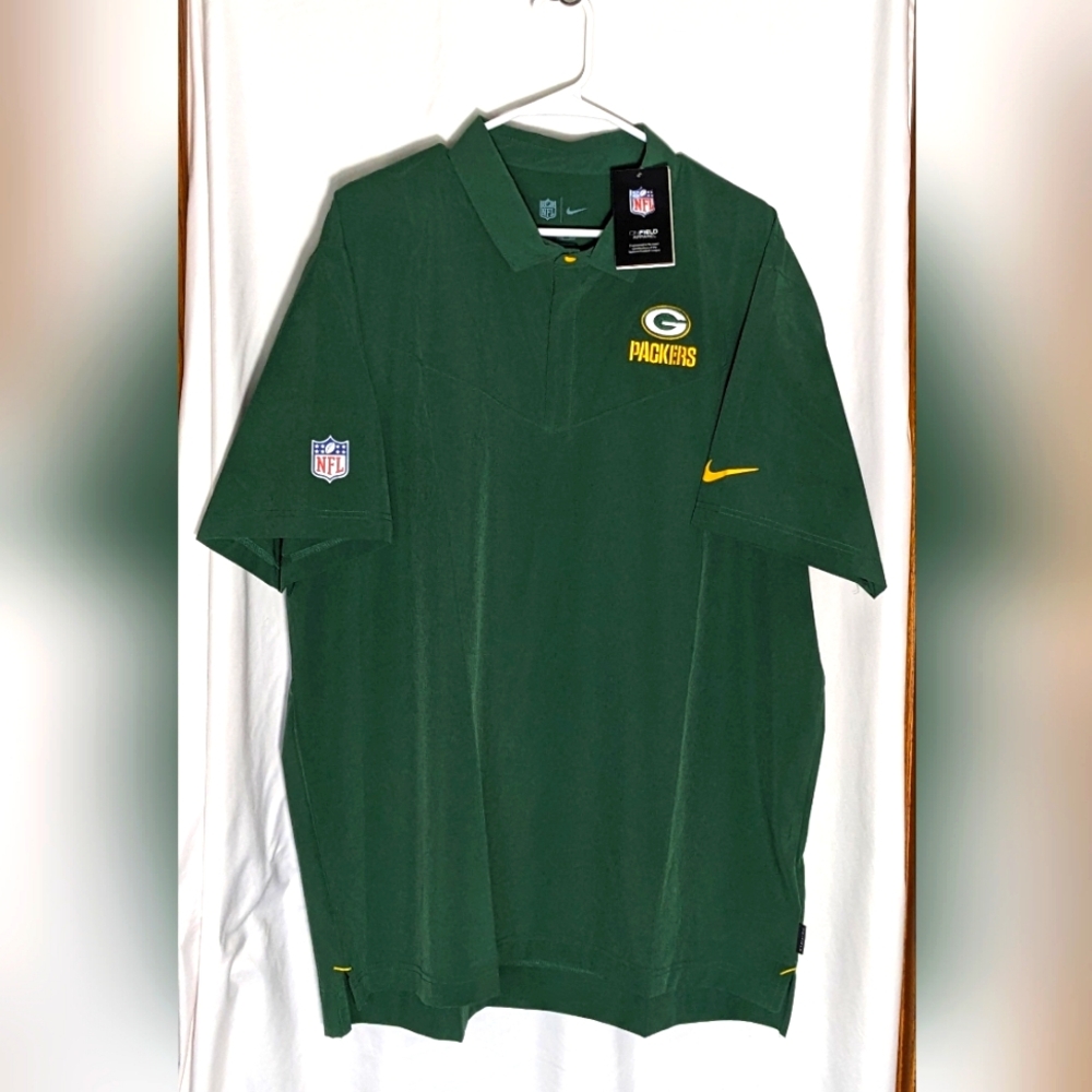 NWT Nike Dry Fit NFL Green Bay Packers Short‎ Sleeve Shirt, Athleisure, Size XXL